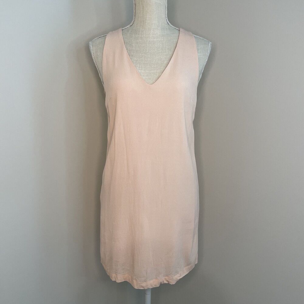 Vestique Pink Sleeveless Mini Dress Back Cut Out Sundress Women's Size Small